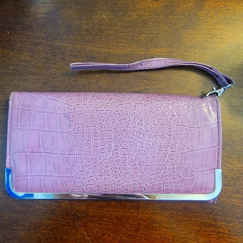 crocodile wallet purple lilac Vanity yk fung